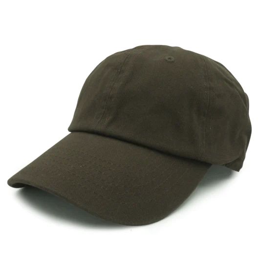 Nissi Washed Cotton Dad Cap in Brown