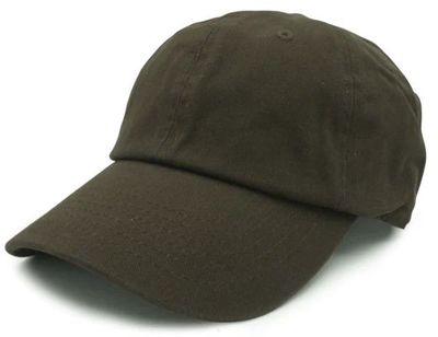 Am image of a Custom Nissi Washed Cotton Dad Cap in Brown!