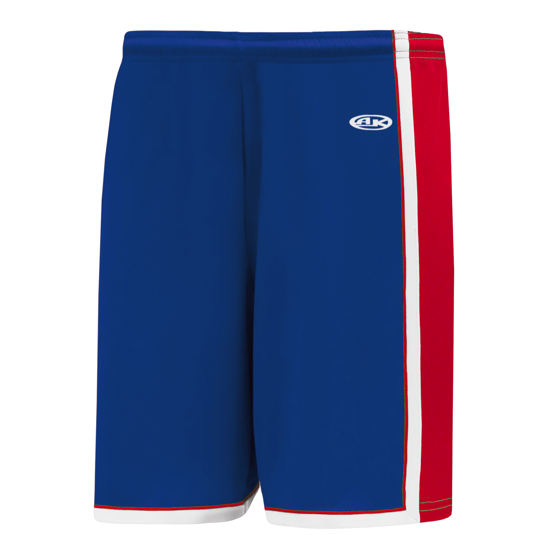 Athletic Knit Pro Basketball Shorts in Royal/Red/White
