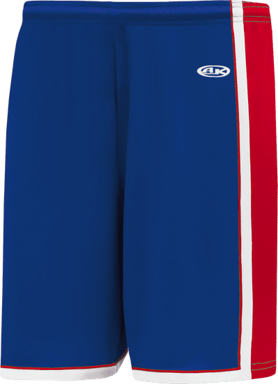 Am image of a Custom Athletic Knit Pro Basketball Shorts in Royal/Red/White!