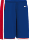 Am image of a Custom Athletic Knit Pro Basketball Shorts in Royal/Red/White!