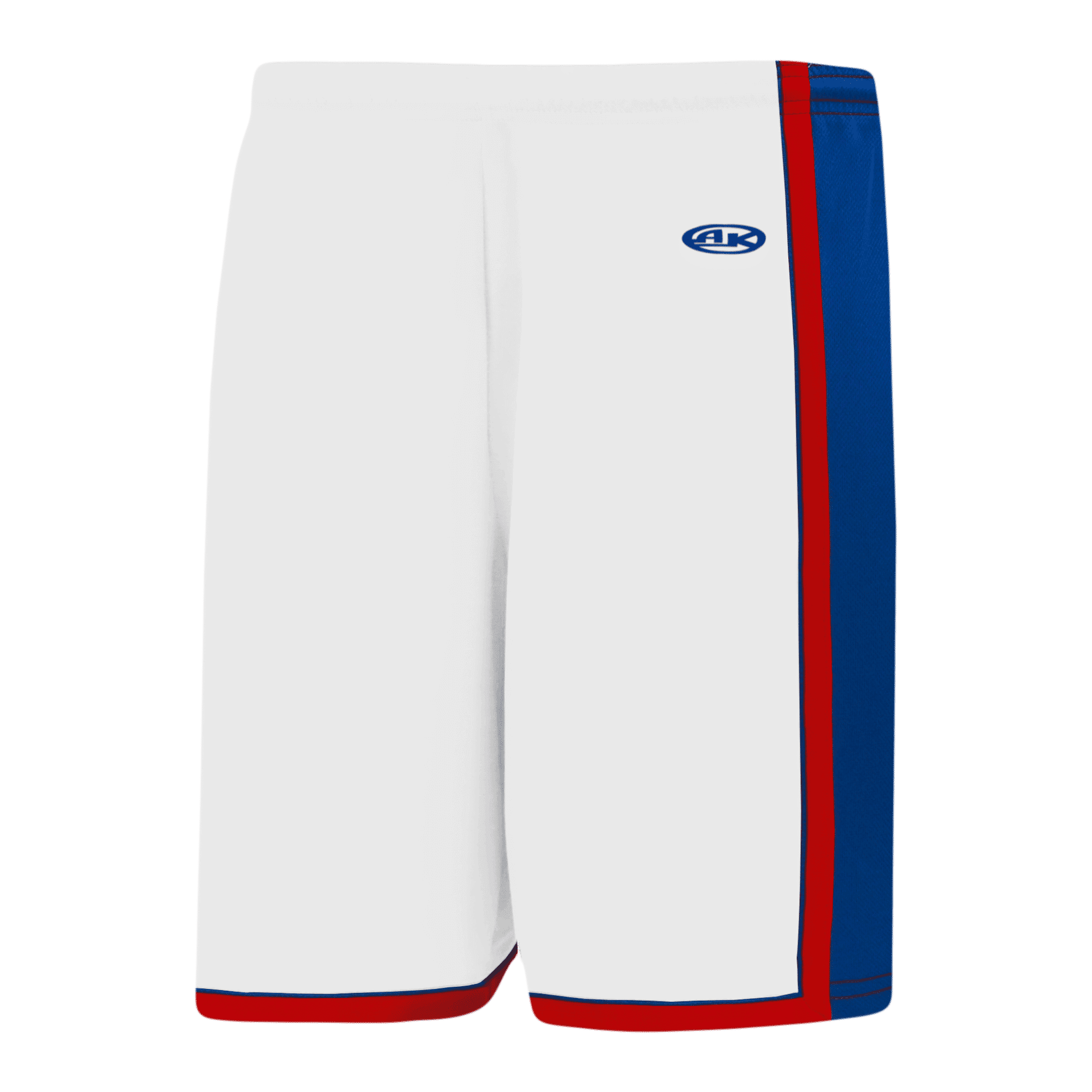 Athletic Knit Pro Basketball Shorts in White/Royal/Red
