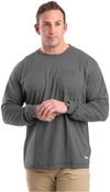 Am image of a Custom Berne Unisex Performance Long Sleeve Pocket T Shirt in Slate!