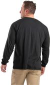 Am image of a Custom Berne Unisex Performance Long Sleeve Pocket T Shirt in Black!
