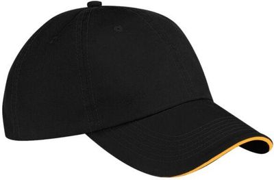Am image of a Custom ATC Sandwich Bill Cap in Black/Gold!