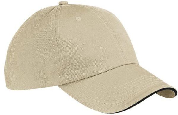 Am image of a Custom ATC Sandwich Bill Cap in Stone/Black!