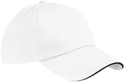 Am image of a Custom ATC Sandwich Bill Cap in White/Navy!