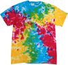 Am image of a Custom Tie Dye Youth Cotton T Shirt in Multi Rainbow!