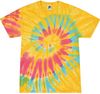 Am image of a Custom Tie Dye Adult Cotton T Shirt in Aurora!