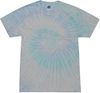 Am image of a Custom Tie Dye Youth Cotton T Shirt in Blue Ice!