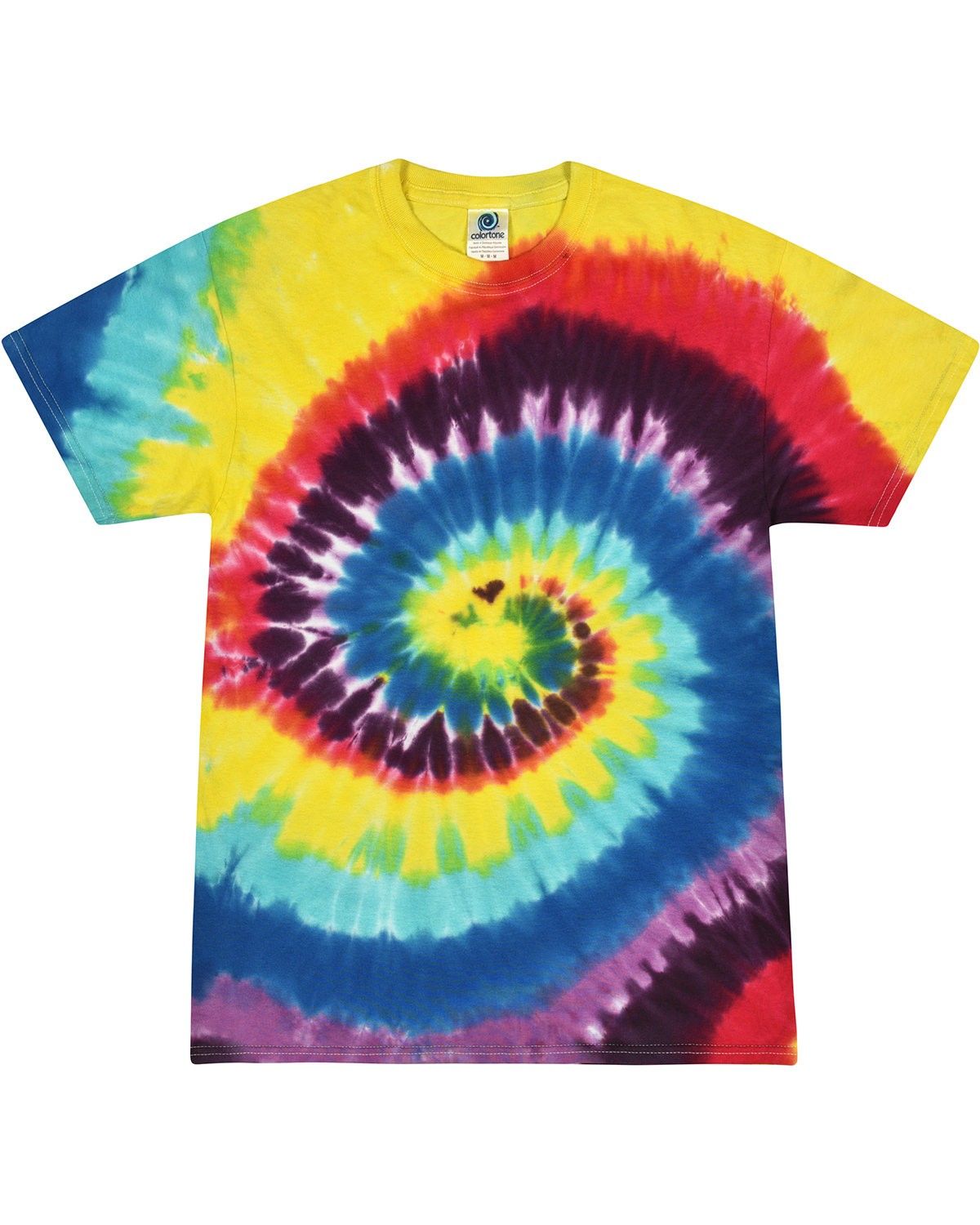 Tie Dye Adult Cotton T Shirt in Carnival