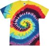 Am image of a Custom Tie Dye Adult Cotton T Shirt in Carnival!