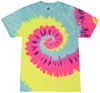 Am image of a Custom Tie Dye Adult Cotton T Shirt in Blast!
