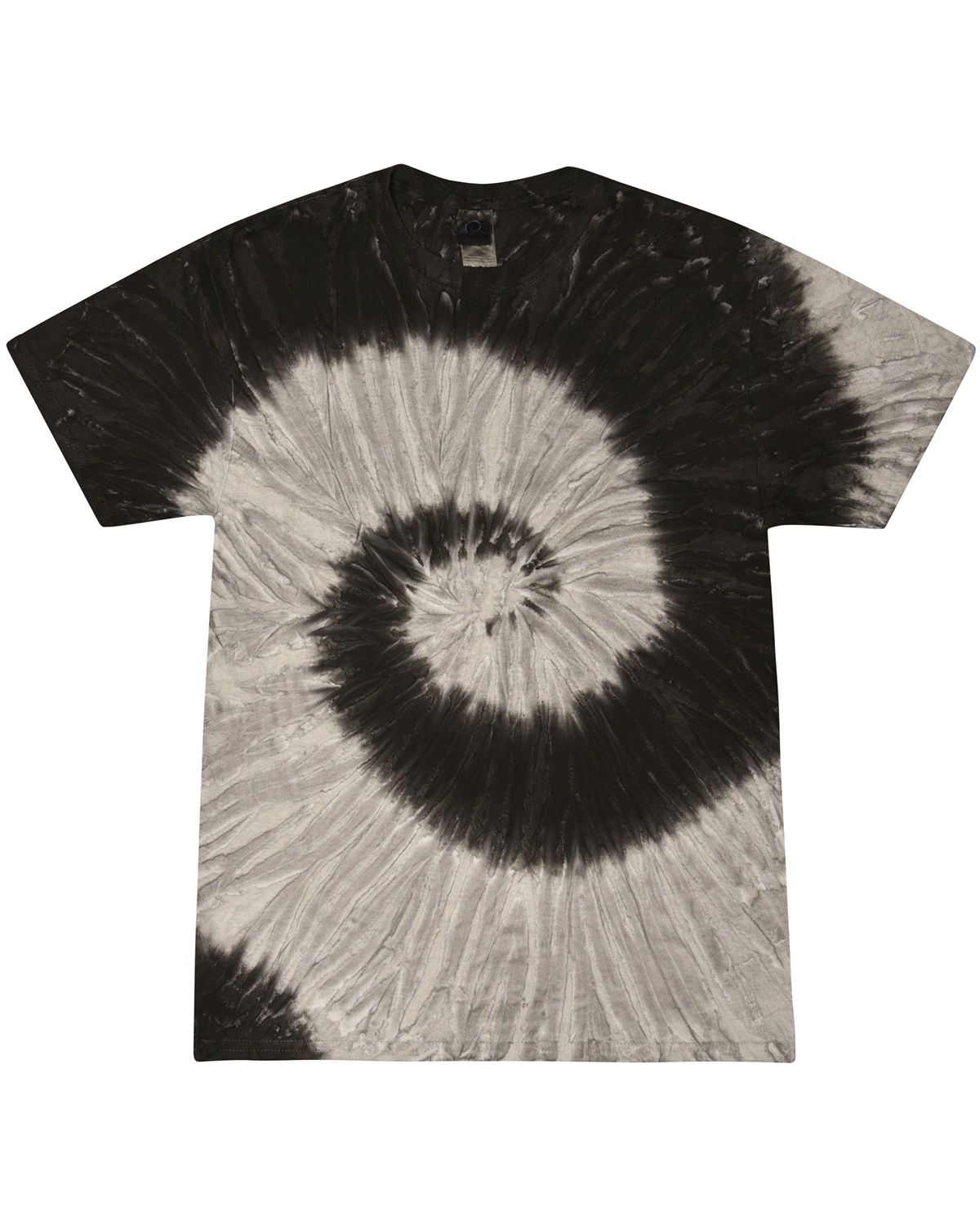 Tie Dye Youth Cotton T Shirt in Black Rainbow