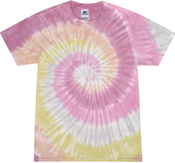 Am image of a Custom Tie Dye Youth Cotton T Shirt in Desert Rose!