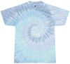 Am image of a Custom Tie Dye Youth Cotton T Shirt in Blue Ice!