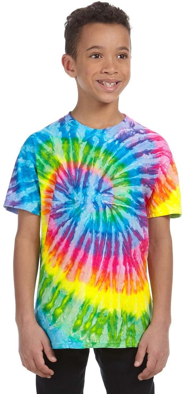 An image of a Custom Tie Dye Youth Cotton T Shirt in Saturn!