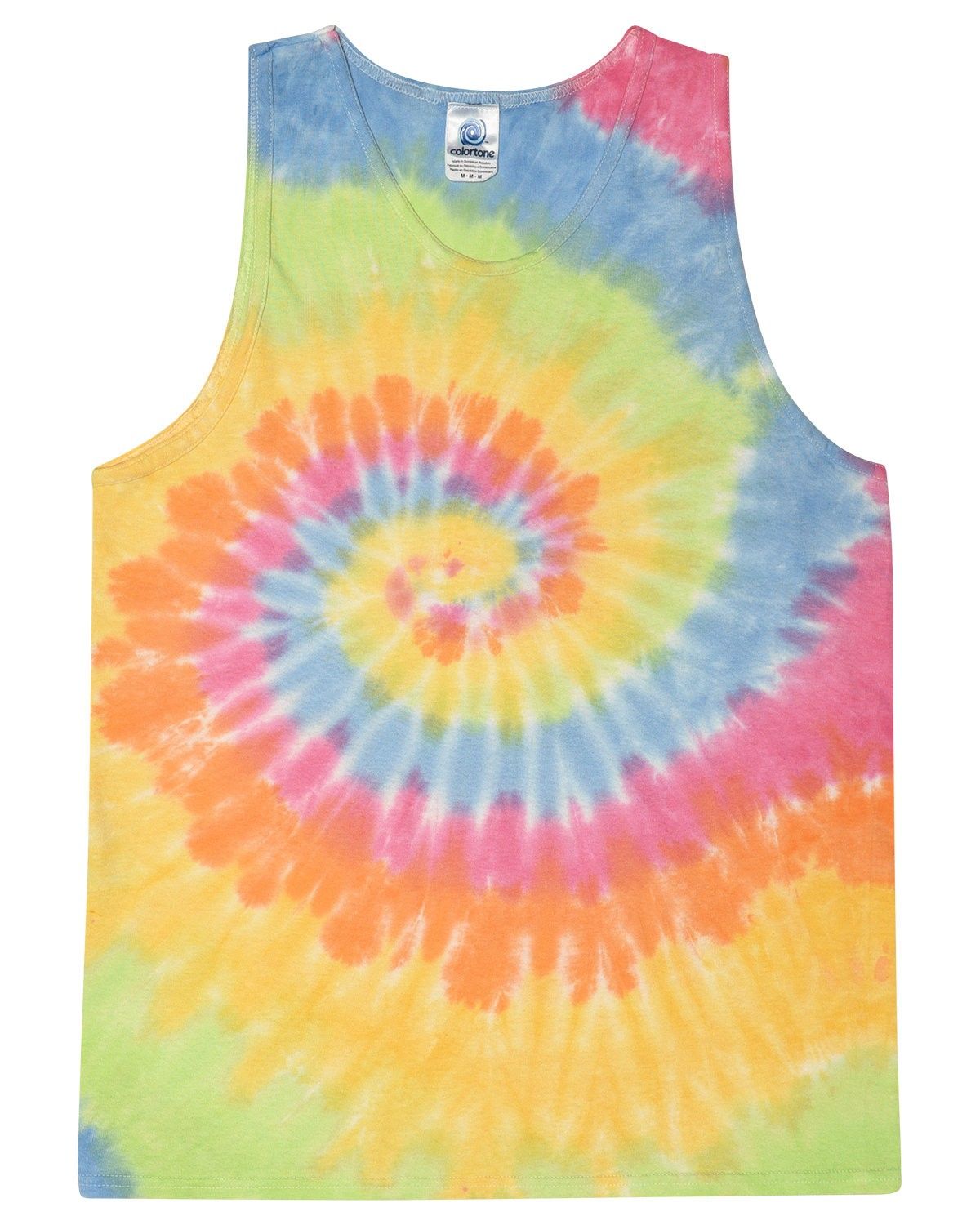 Tie Dye Adult 5.4 oz 100 percent Cotton Tank Top in Eternity