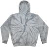 Am image of a Custom Tie Dye Adult Pullover Hooded Sweatshirt in Spider Silver!