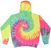 Am image of a Custom Tie Dye Adult Pullover Hooded Sweatshirt in Minty Rainbow!
