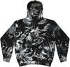 Am image of a Custom Tie Dye Adult Pullover Hooded Sweatshirt in Multi Black!