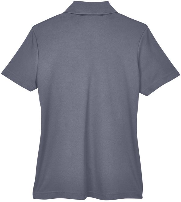 Am image of a Custom Core 365 Ladies' Balance Colorblock Performance Pique Polo in Tru Royal/ Carbon!