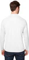 Am image of a Custom Core 365 Unisex Ultra UVP™ Long Sleeve Raglan T Shirt in WHITE!