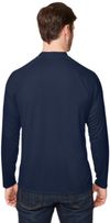 Am image of a Custom Core 365 Unisex Ultra UVP™ Long Sleeve Raglan T Shirt in CLASSIC NAVY!