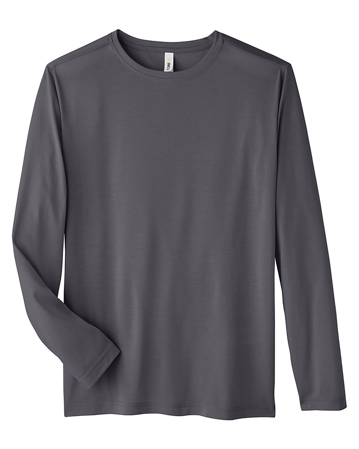 Core 365 Adult Fusion ChromaSoft™ Performance Long Sleeve T Shirt in Carbon