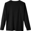 Am image of a Custom Core 365 Adult Fusion ChromaSoft™ Performance Long Sleeve T Shirt in Black!