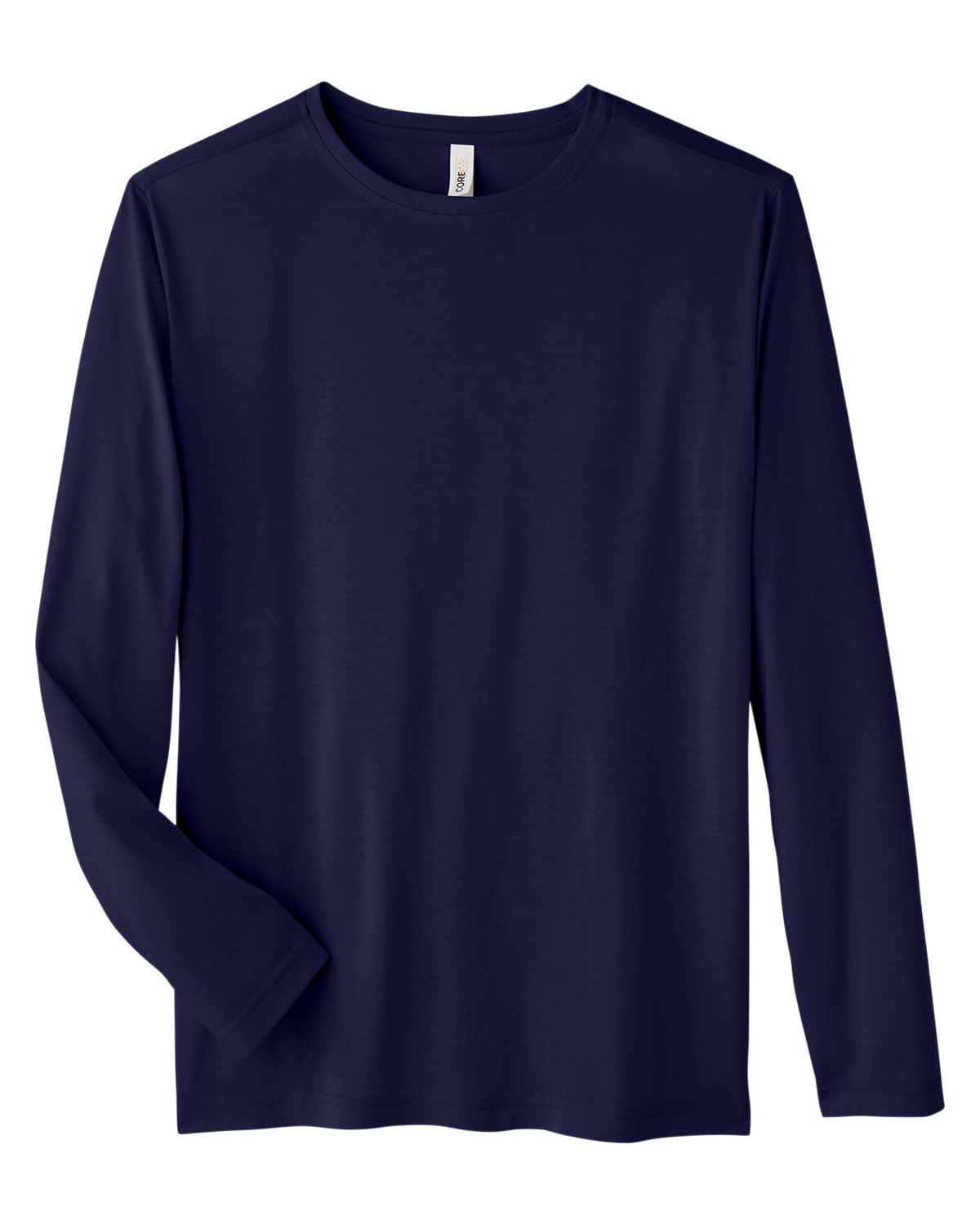 Core 365 Adult Fusion ChromaSoft™ Performance Long Sleeve T Shirt in Classic Navy