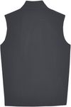 Am image of a Custom Core 365 Men's Cruise Two Layer Fleece Bonded Soft Shell Vest in Carbon!