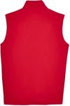 Am image of a Custom Core 365 Men's Cruise Two Layer Fleece Bonded Soft Shell Vest in Classic Red!