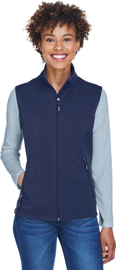 An image of a Custom Core 365 Ladies' Cruise Two Layer Fleece Bonded Soft Shell Vest!