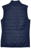 Am image of a Custom Core 365 Ladies' Prevail Packable Puffer Vest in Classic Navy!