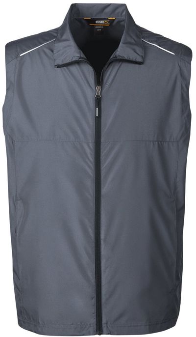 Am image of a Custom Core 365 Men's Techno Lite Unlined Vest in Carbon!