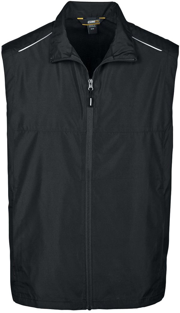 Am image of a Custom Core 365 Men's Techno Lite Unlined Vest in Black!