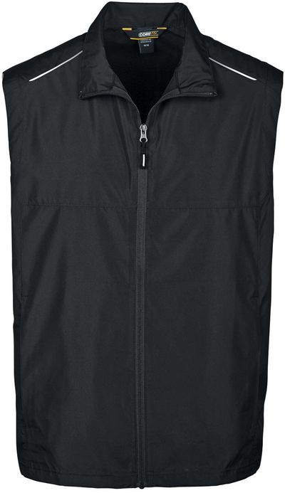 Am image of a Custom Core 365 Men's Techno Lite Unlined Vest in Black!