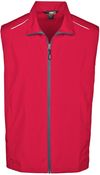 Am image of a Custom Core 365 Men's Techno Lite Unlined Vest in Classic Red!