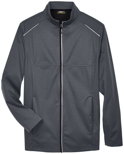 Am image of a Custom Core 365 Men's Techno Lite Three Layer Knit Tech Shell in Carbon!