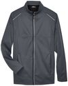 Am image of a Custom Core 365 Men's Techno Lite Three Layer Knit Tech Shell in Carbon!