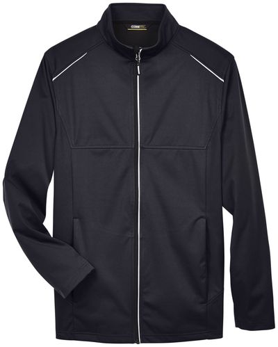 Am image of a Custom Core 365 Men's Techno Lite Three Layer Knit Tech Shell in Black!