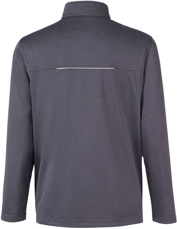 Am image of a Custom Core 365 Men's Techno Lite Three Layer Knit Tech Shell in Carbon Heather!