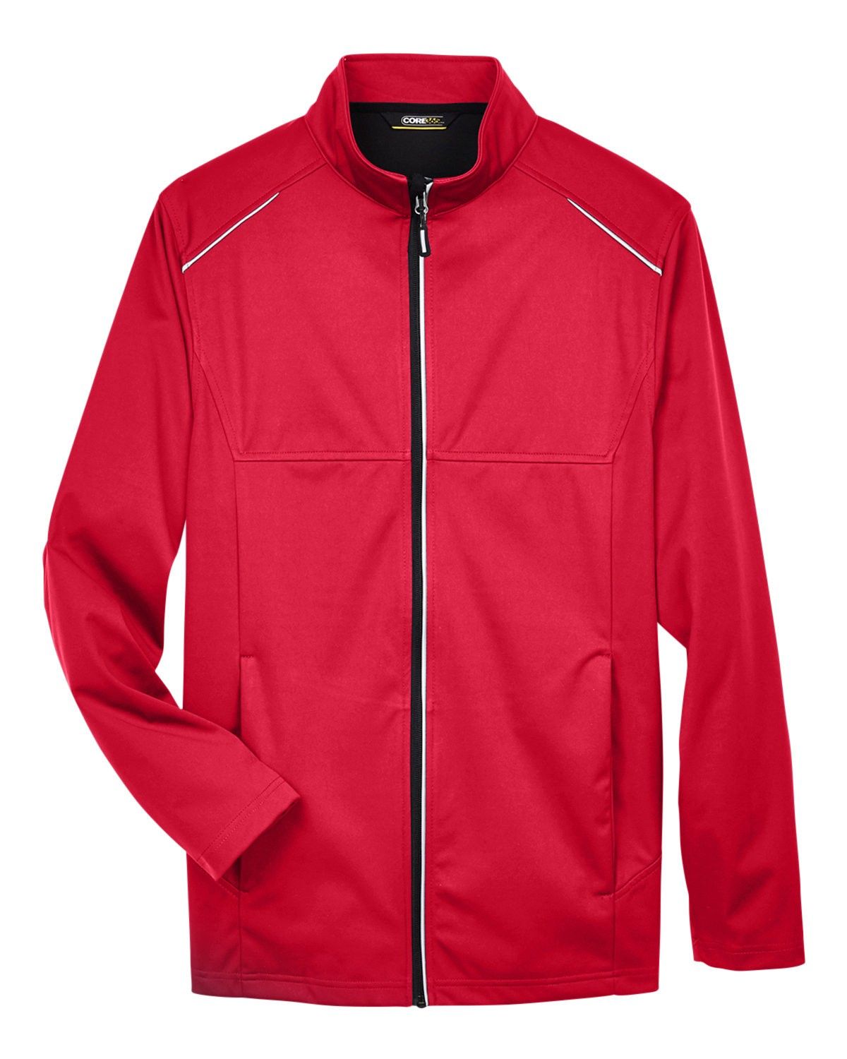 Core 365 Men's Techno Lite Three Layer Knit Tech Shell in Classic Red