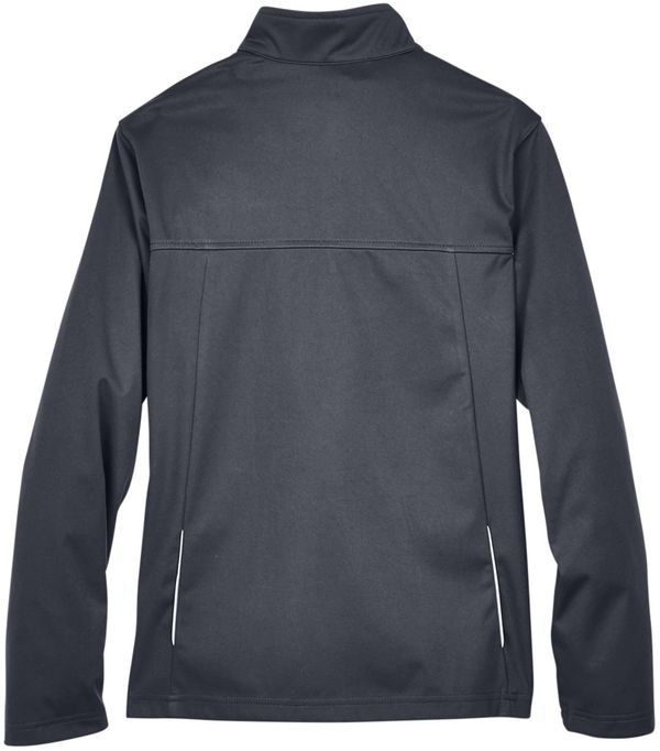 Am image of a Custom Core 365 Ladies' Techno Lite Three Layer Knit Tech Shell in Carbon!