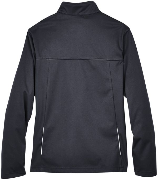 Am image of a Custom Core 365 Ladies' Techno Lite Three Layer Knit Tech Shell in Black!