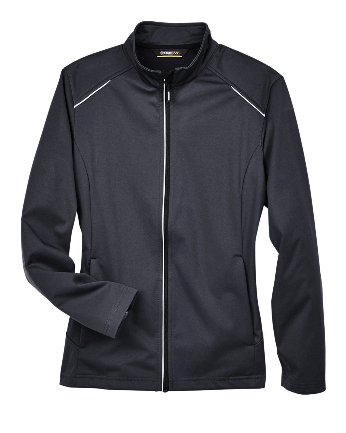 Core 365 Ladies' Techno Lite Three Layer Knit Tech Shell in Black