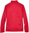 Am image of a Custom Core 365 Ladies' Techno Lite Three Layer Knit Tech Shell in Classic Red!
