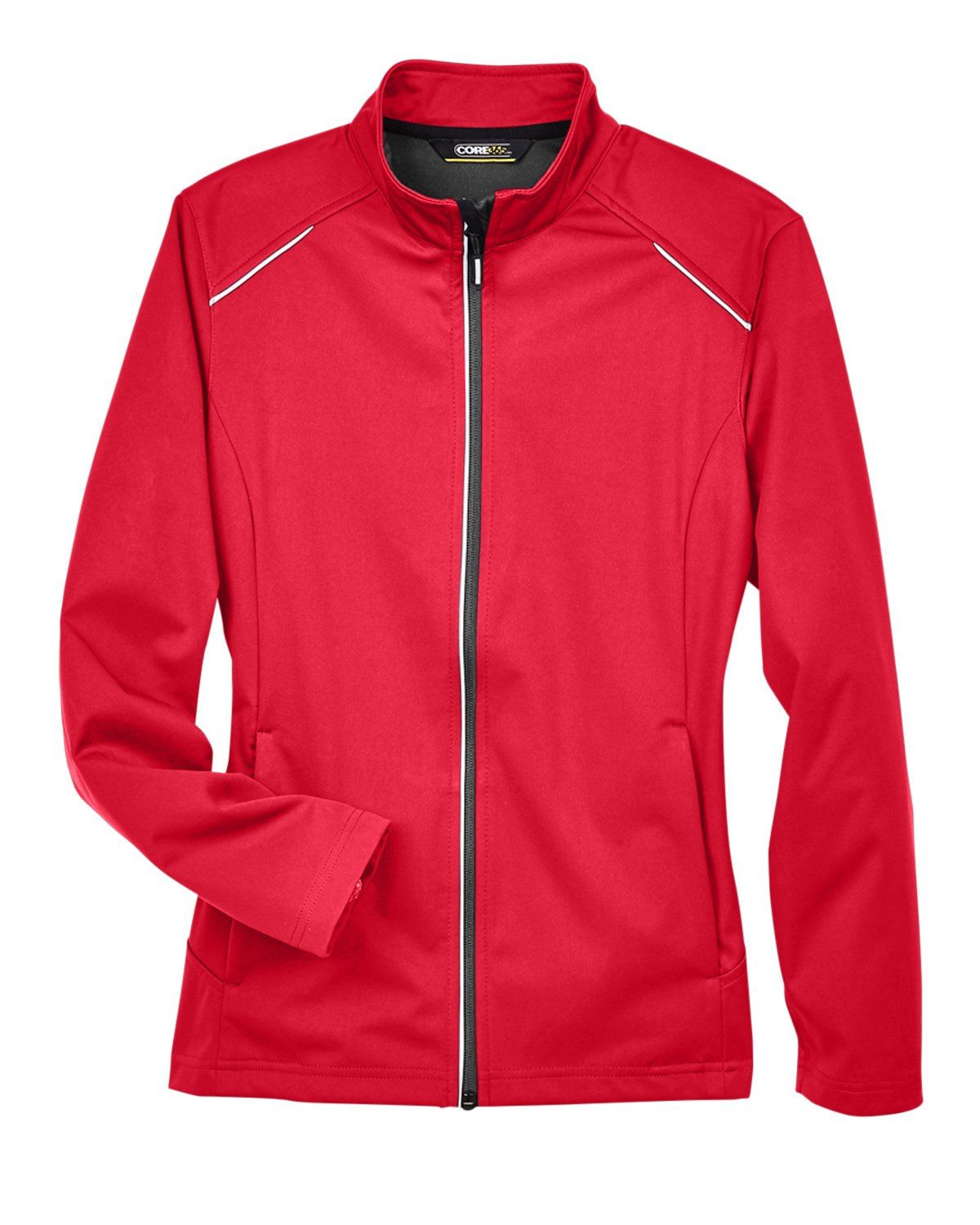 Core 365 Ladies' Techno Lite Three Layer Knit Tech Shell in Classic Red