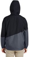 Am image of a Custom Core 365 Unisex Techno Lite Colorblock Windbreaker in Black/Carbon!